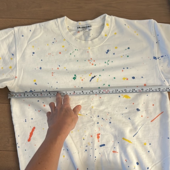 Suburban Riot white sweatshirt with paint splatters - Picture 5 of 6